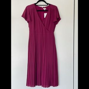 Jcrew factory pleated midi dress. Never worn.
